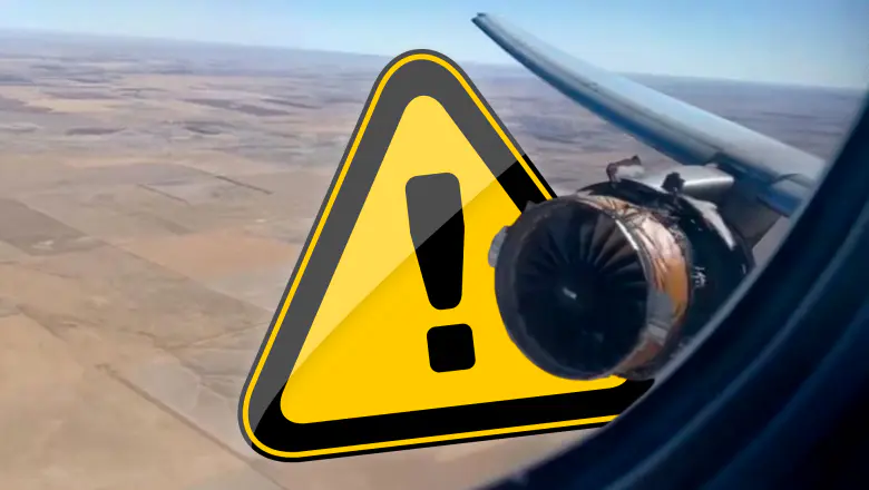 fallo de motor en avión