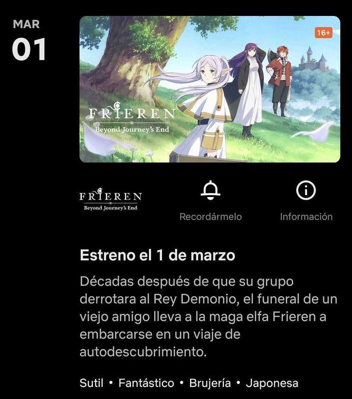 Frieren en Netflix