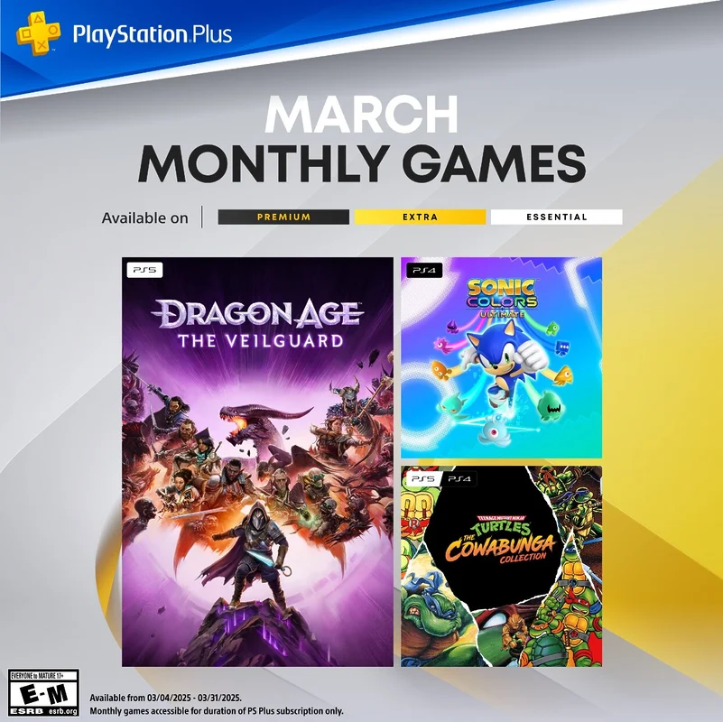 PS Plus marzo 2025: confirmados todos los nuevos juegos que llegan al servicio
