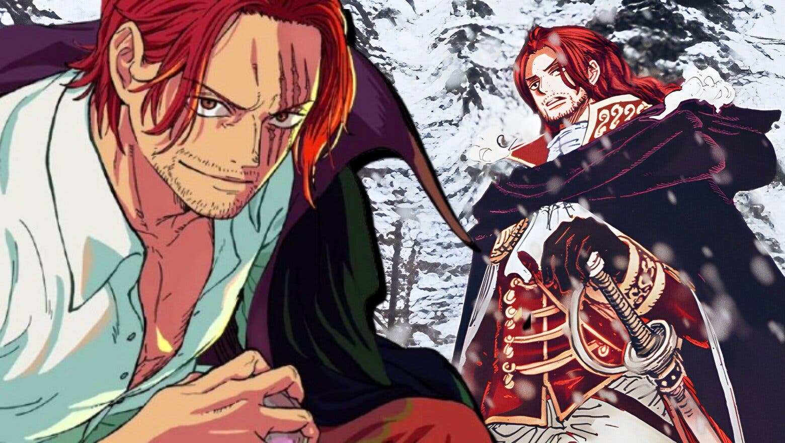 Shanks y Shamrock posando juntos.