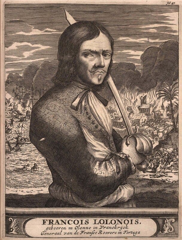 Retrato del pirata François Lolonois.