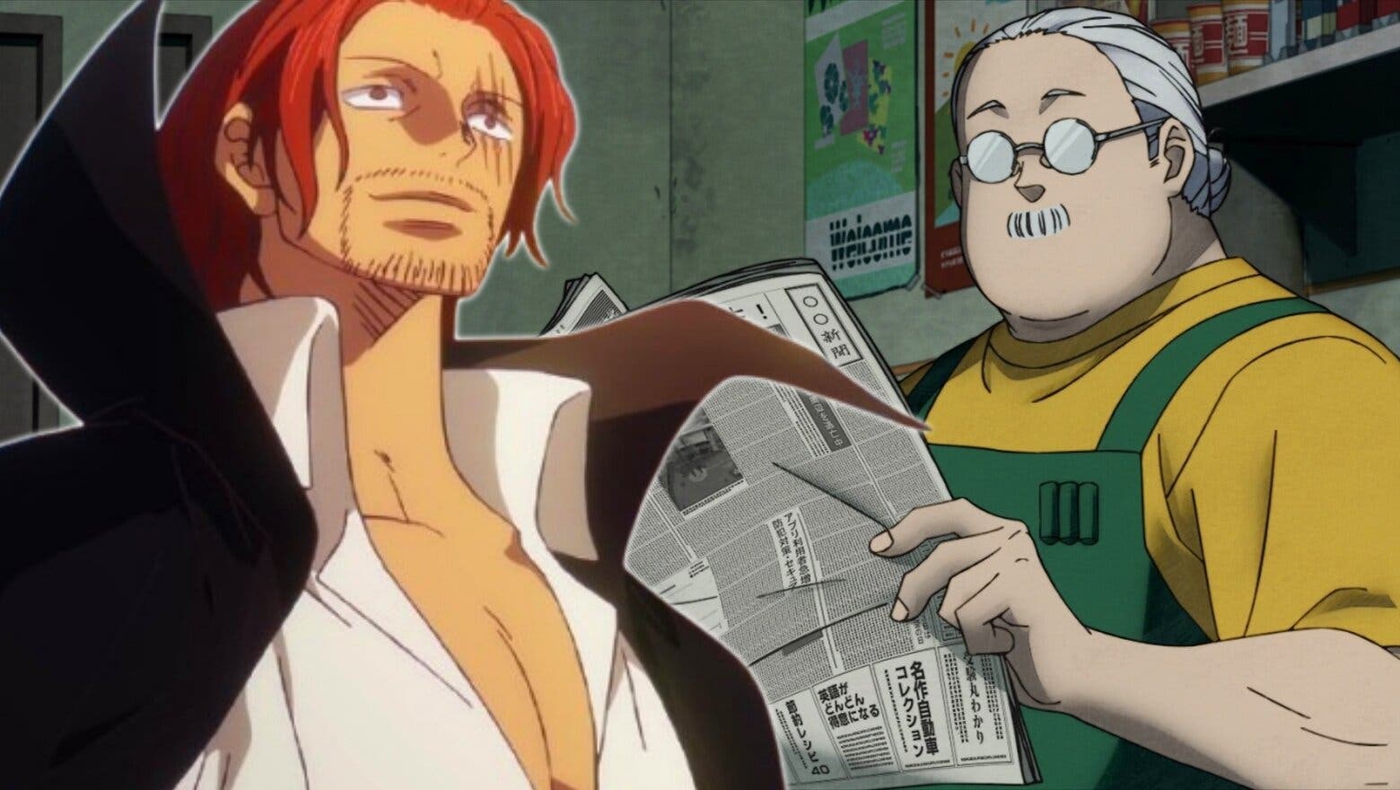 Shanks y Sakamoto juntos.