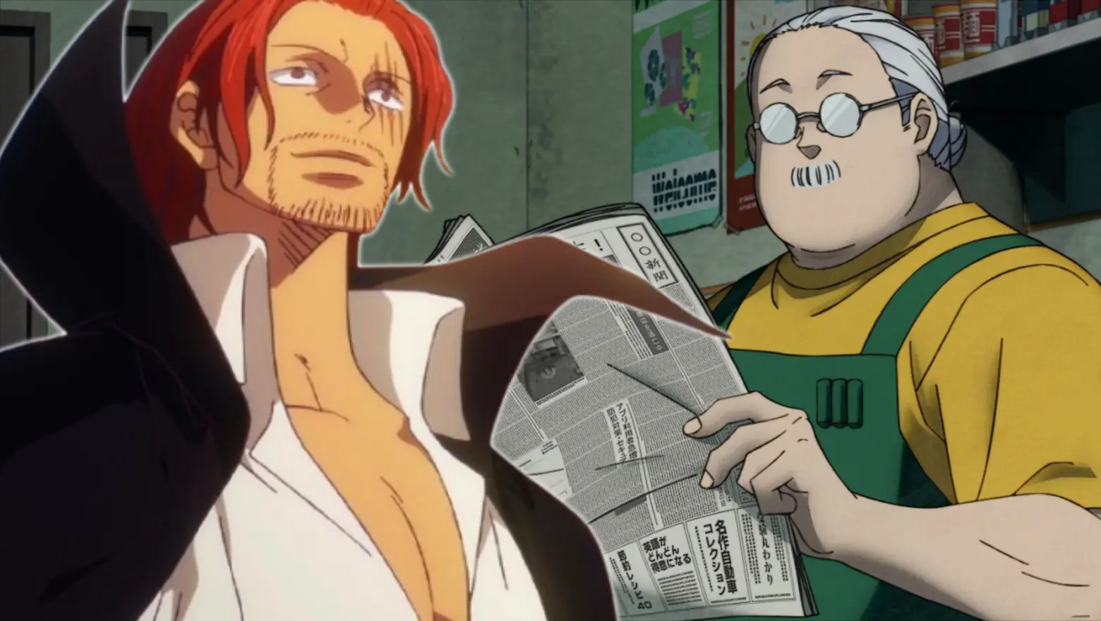 Shanks y Sakamoto juntos.