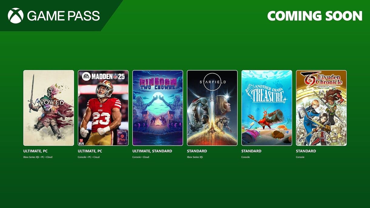 Nuevos juegos de Xbox Game Pass