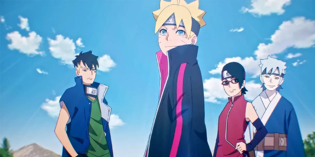 Boruto, Kawaki, Sarada y Mitsuki.