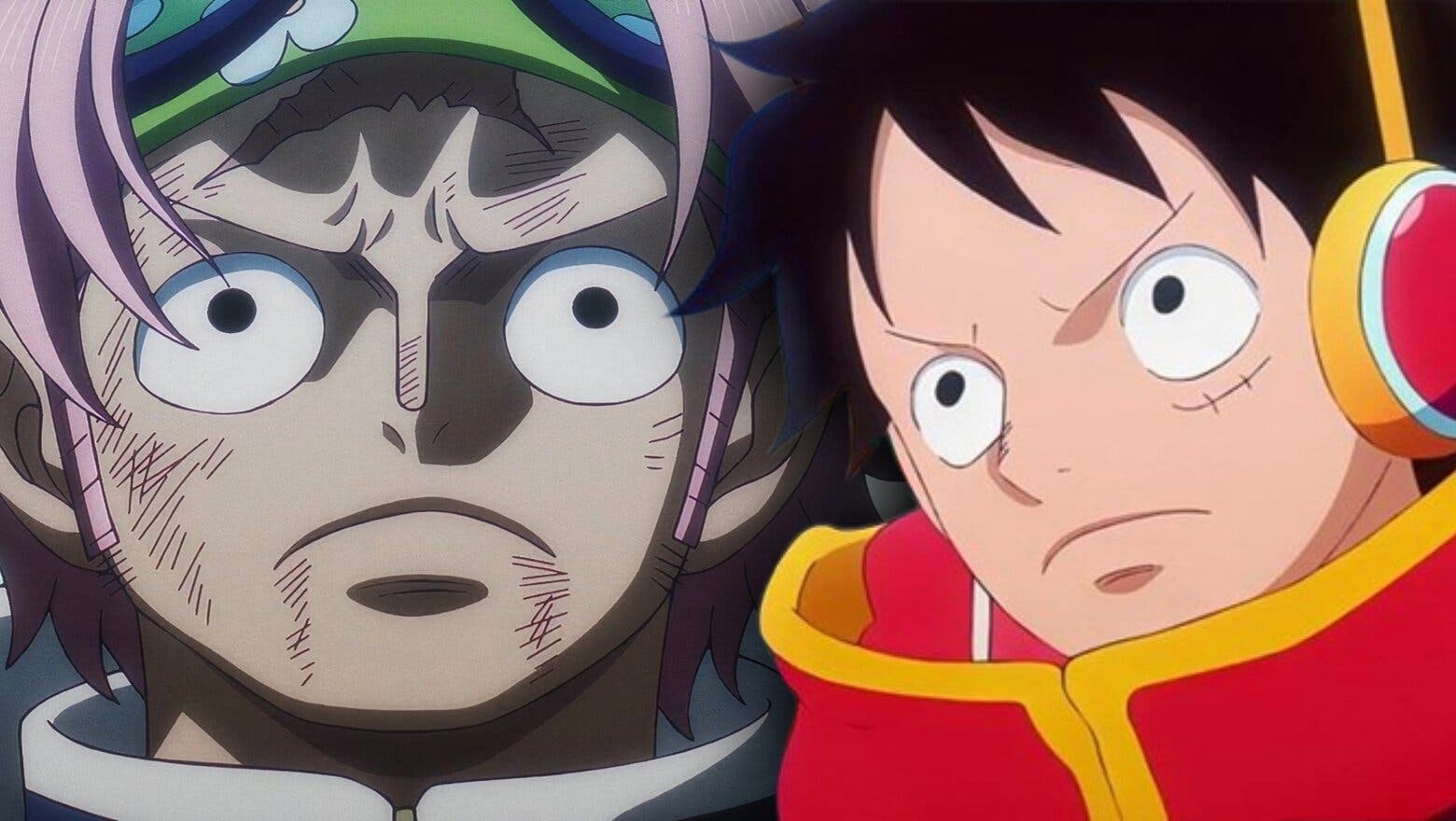 Koby y Luffy en el anime de one piece