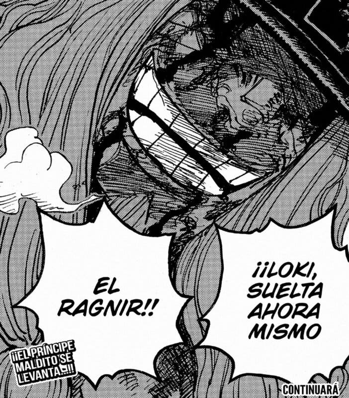 Loki sonriendo en el manga de one piece