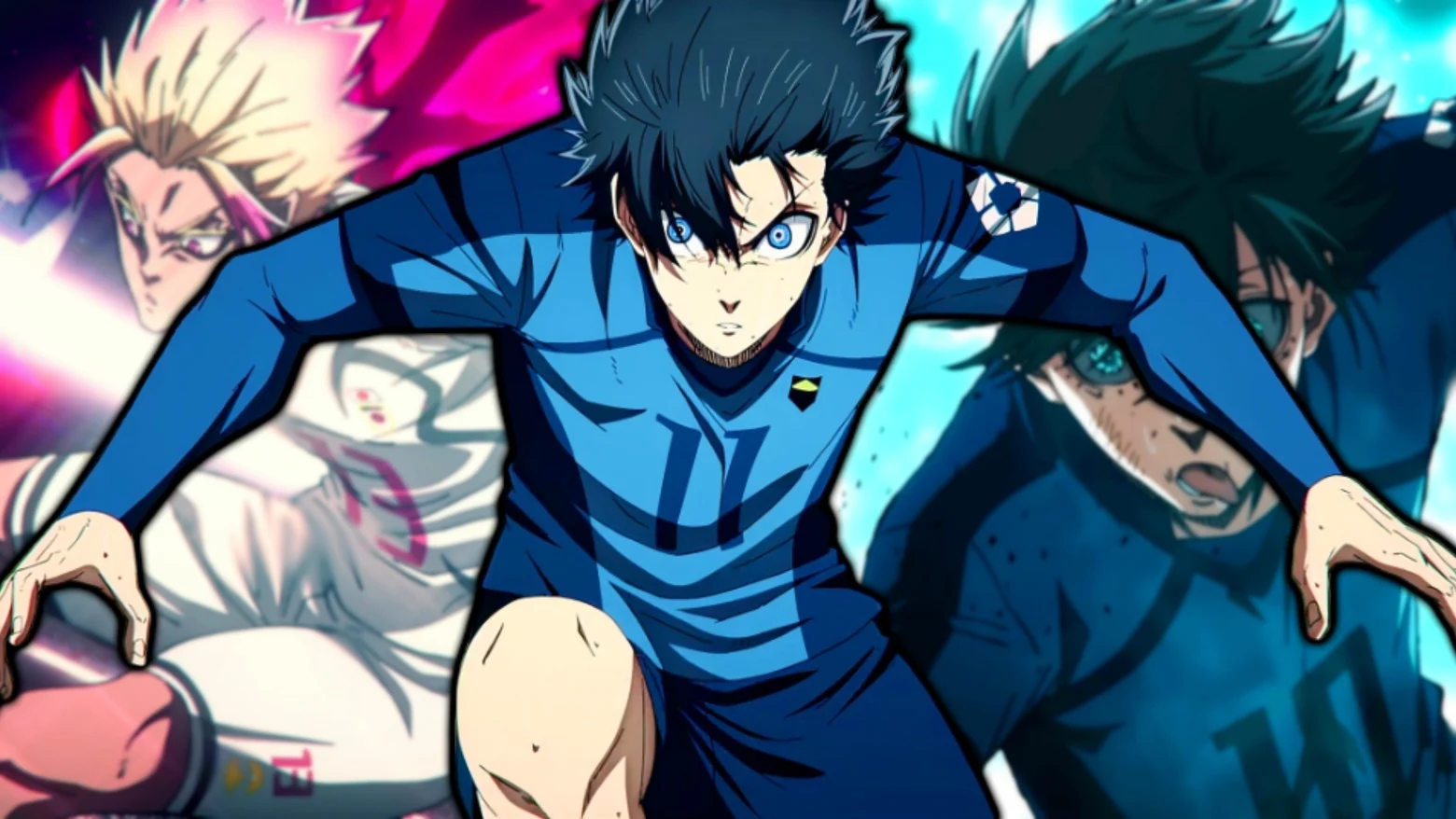 Isagi, Rin y Shidou en Blue Lock