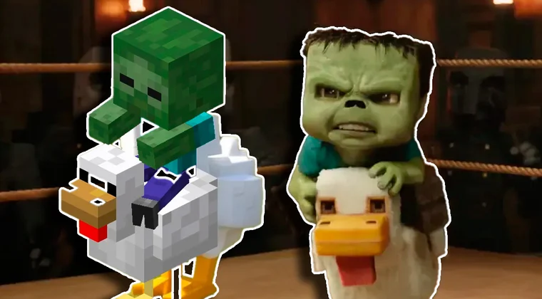 Imagen de Qué es el 'Chicken Jockey' de 'Una película de Minecraft' y por qué la Policía ha tenido que intervenir