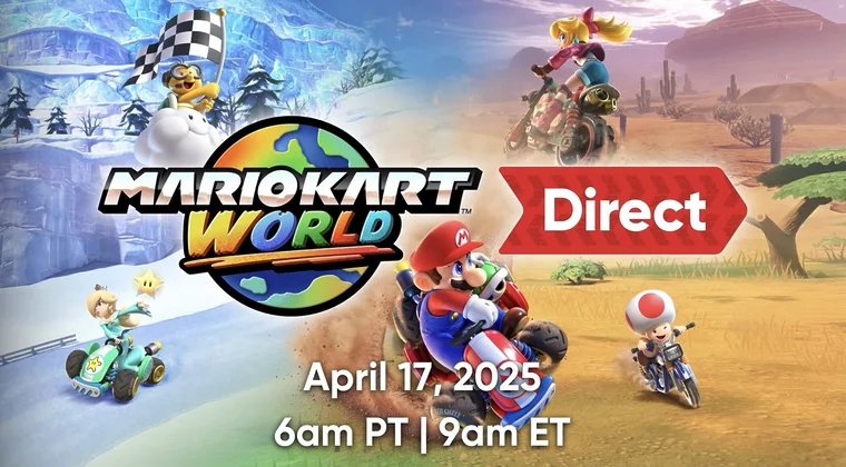 Imagen de Nintendo anuncia un Mario Kart World Direct para el 17 de abril