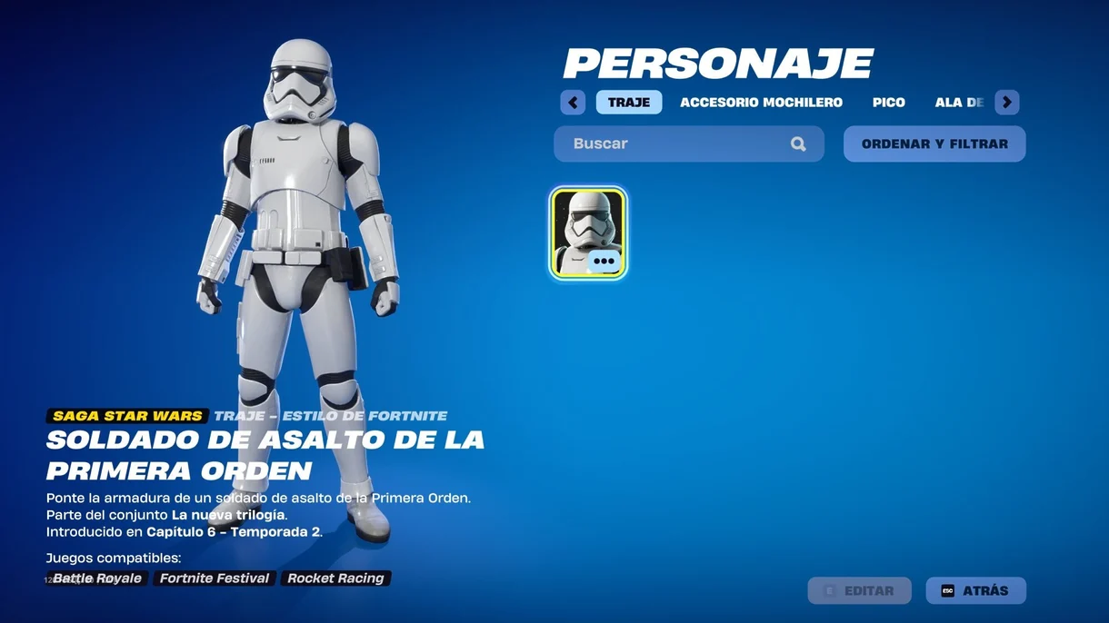 Skin gratis de Star Wars en Fortnite
