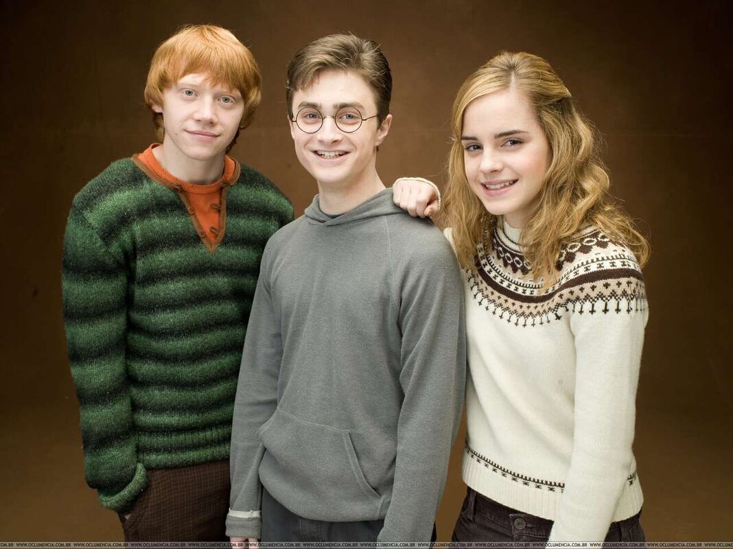 Harry Potter, Ron Weasley y Hermione Granger