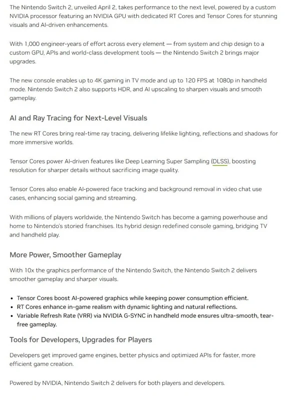Nintendo Switch 2 sería 10 veces más potente que la primera Switch y estas son todas las mejoras