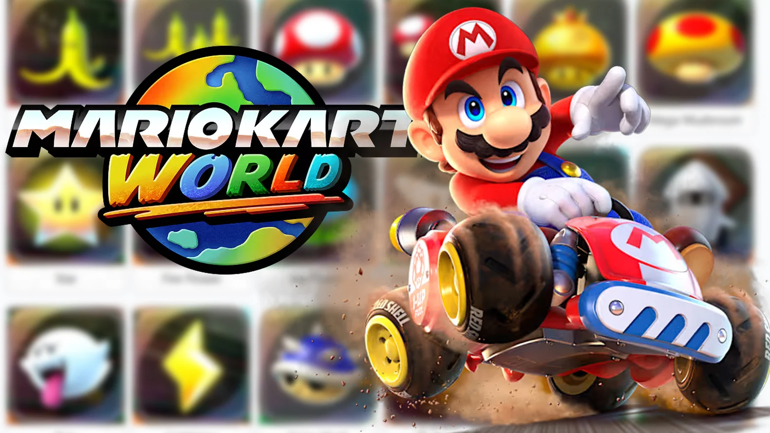Todos los objetos e ítems de Mario Kart World y sus efectos durante la carrera