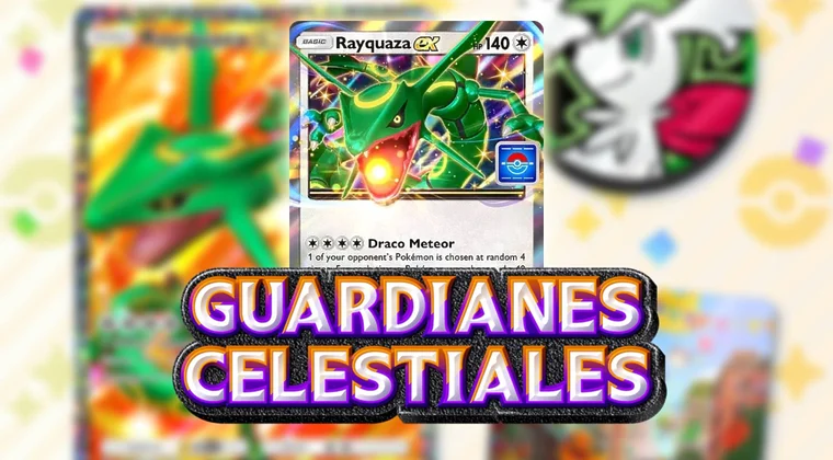 Imagen de Rayquaza EX es el mejor Evento de botín de JCC Pokémon Pocket