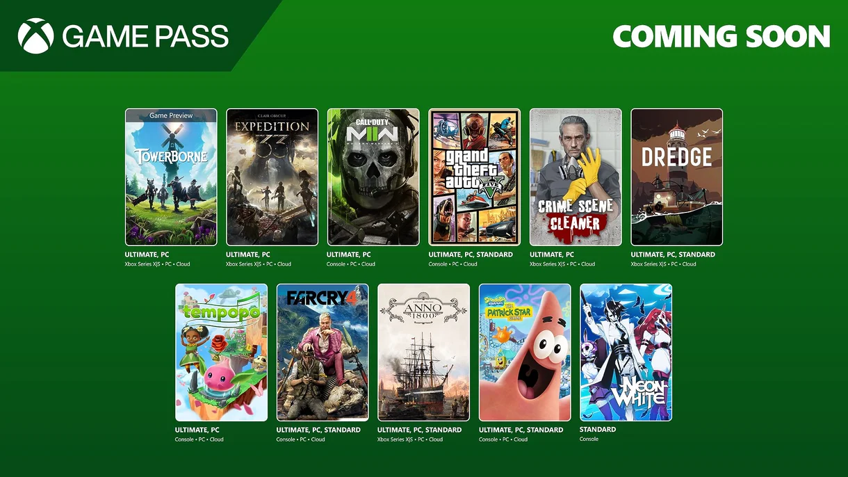 Xbox Game Pass abril 2025