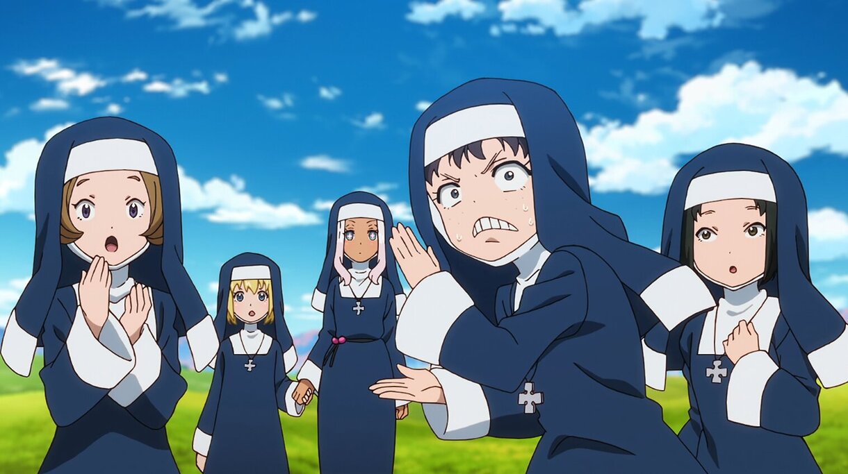 Fire Force Iris Hibana y hermanas