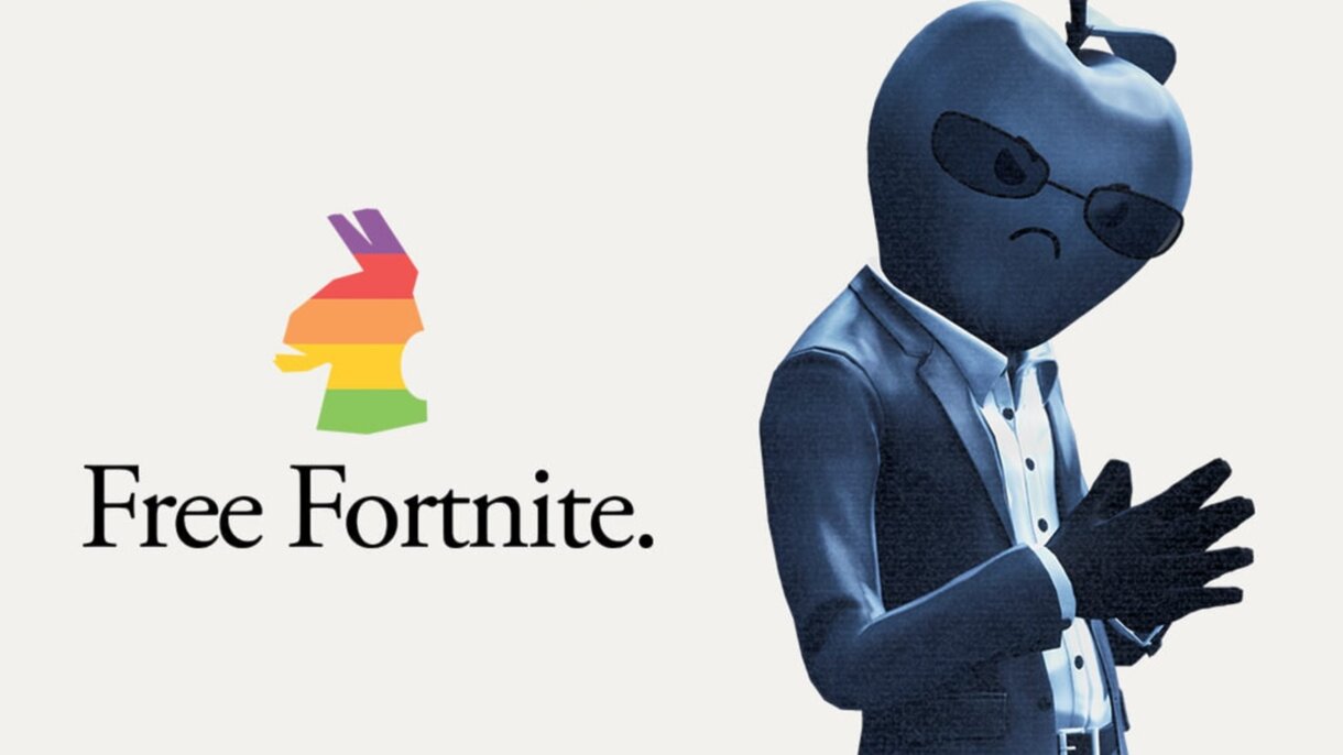 Atuendo de Fortnite parodiando a Apple