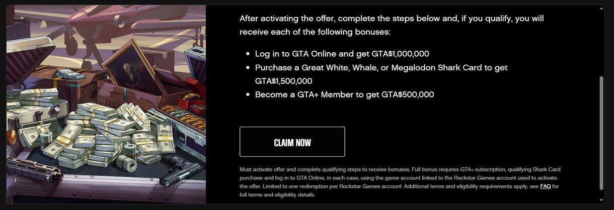 Si juegas GTA Online esto te interesa: dinero gratis solamente por iniciar sesión, aunque con una condición