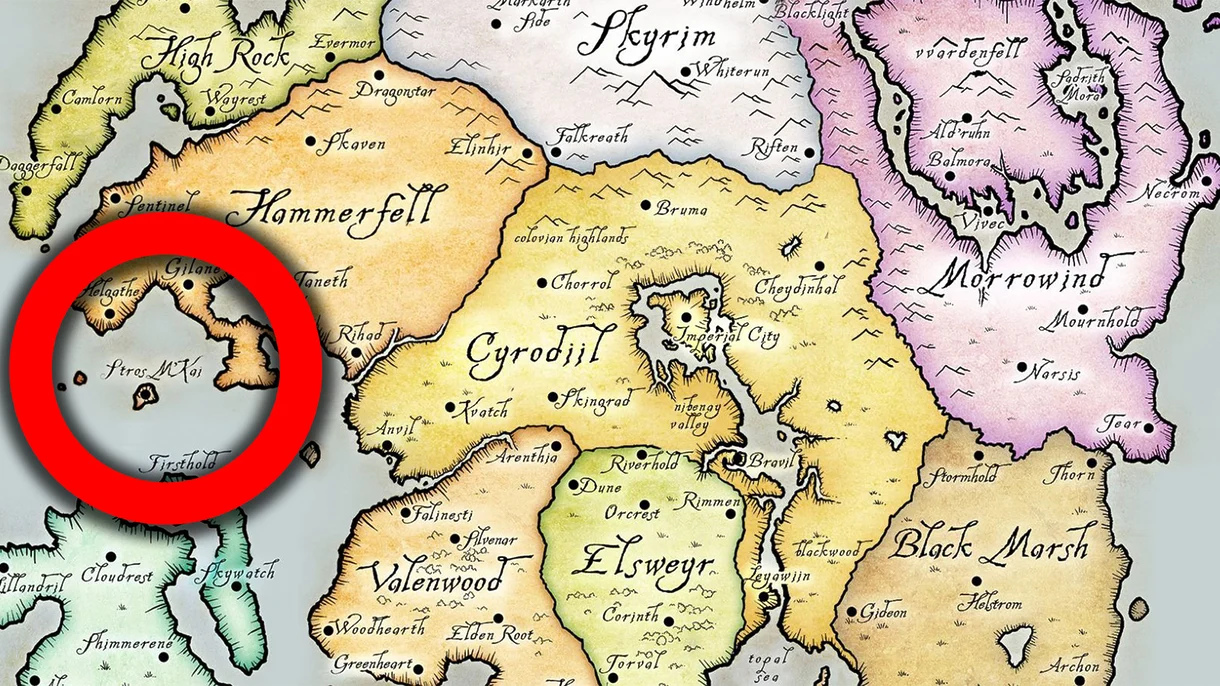 Posible mapa de The Elder Scrolls VI