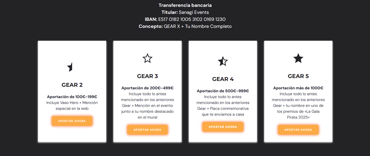 donaciones gala pirata