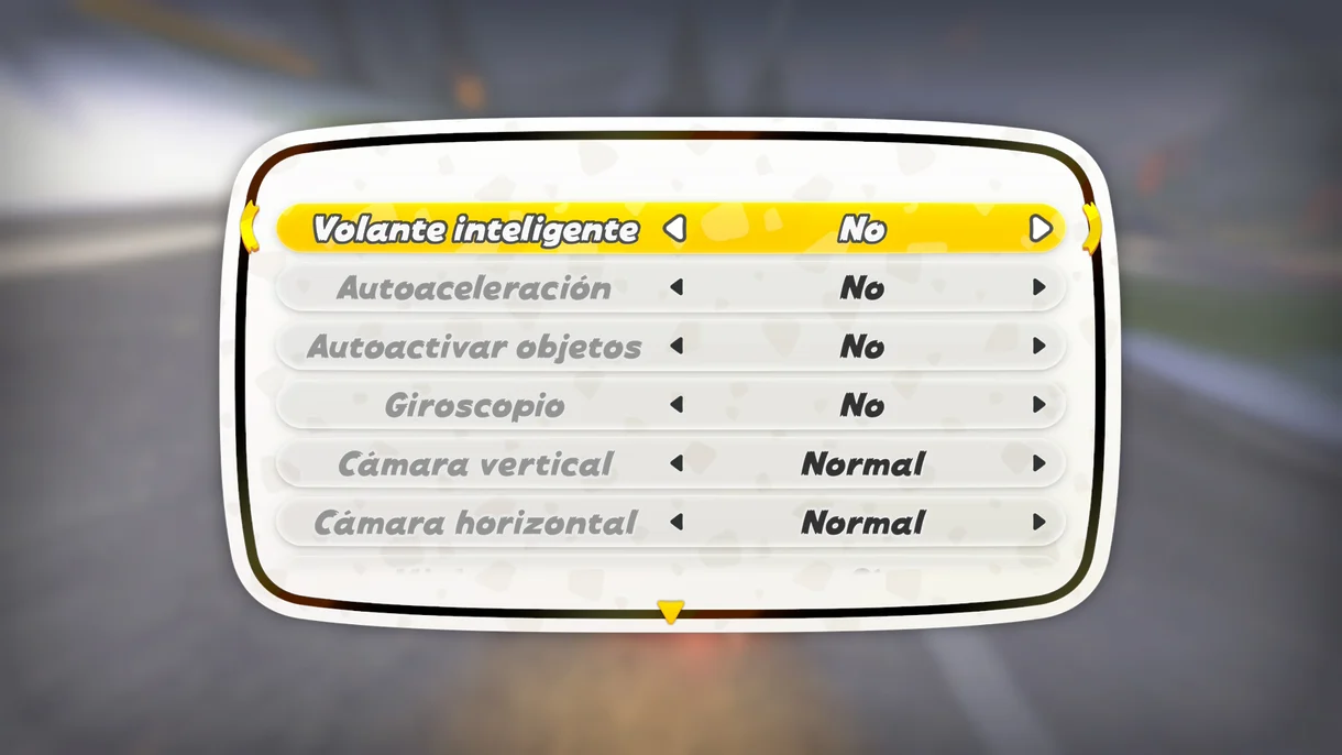 Ajustes de Mario Kart World