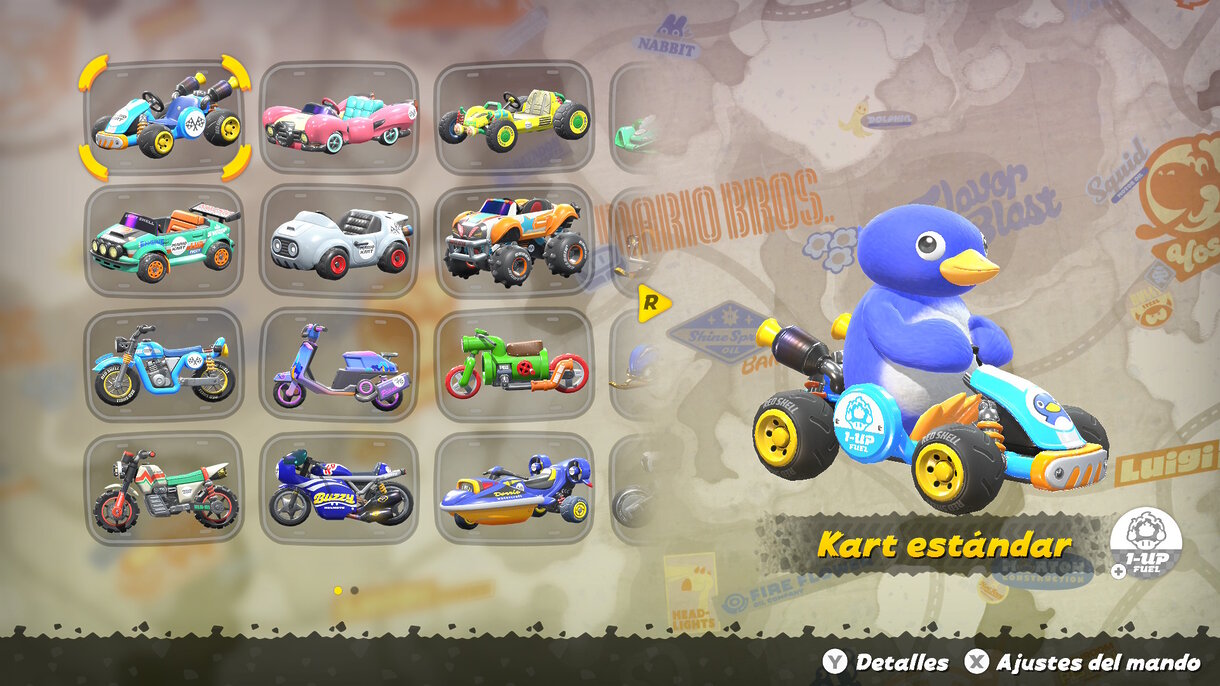 Kart en Mario Kart World