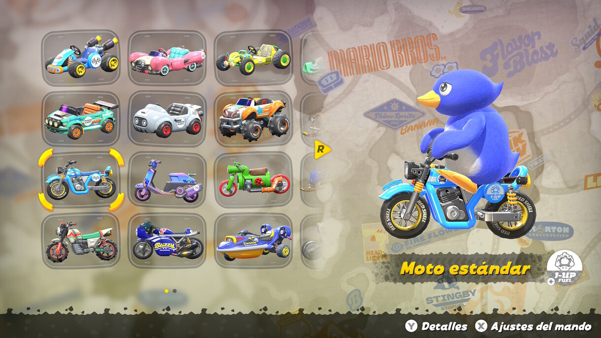 Motos en Mario Kart World