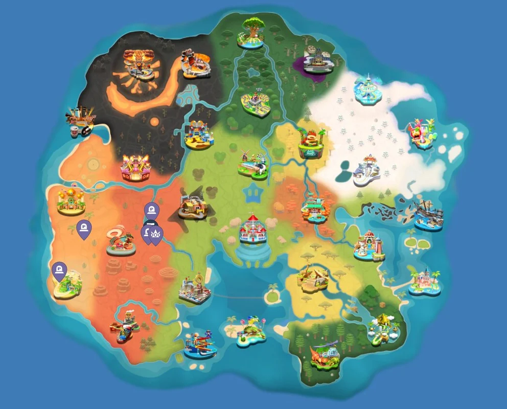 Mario Kart World mapa