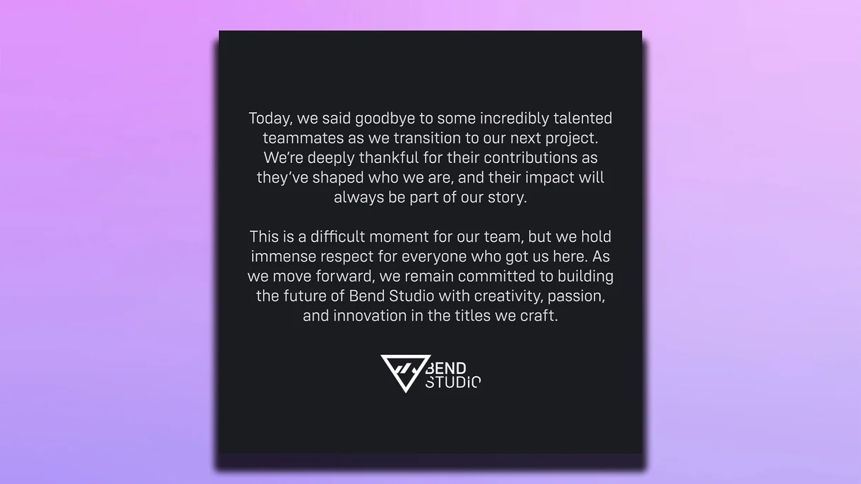 Comunicado de Bend Studio