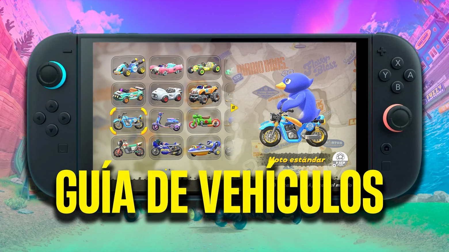 Guía de vehículos de Mario Kart world