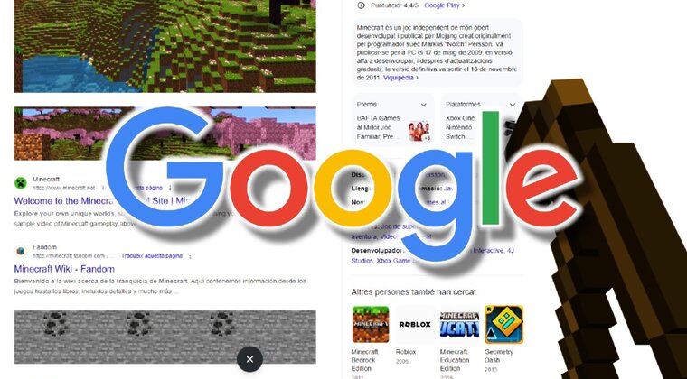 Imagen de Cómo jugar a Minecraft en Google gracias a su Huevo de Pascua secreto, ¡no te lo pierdas!