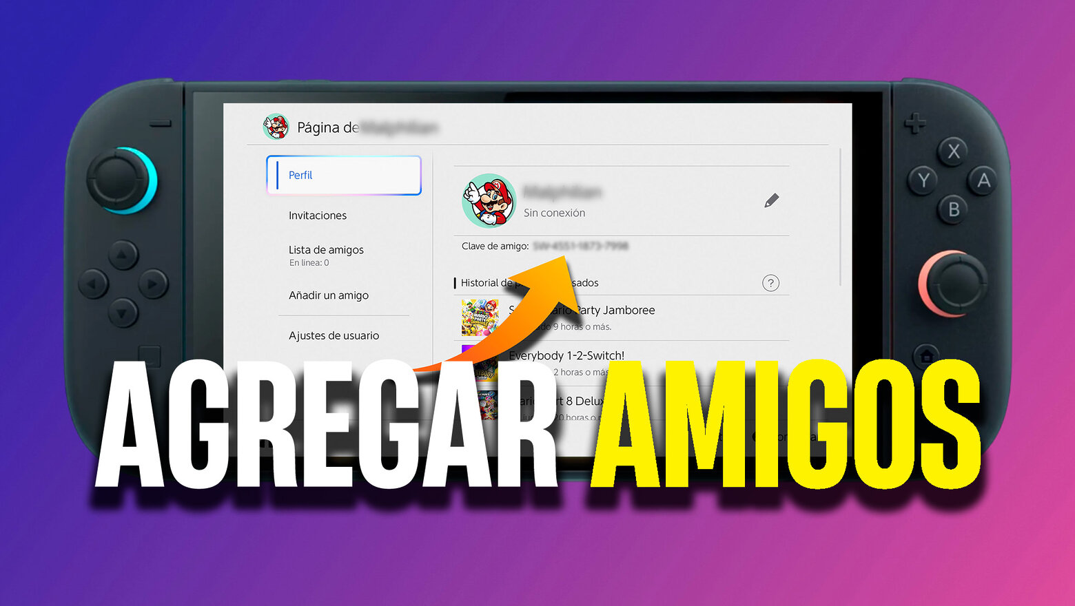Cómo agregar amigos en Nintendo Switch 2