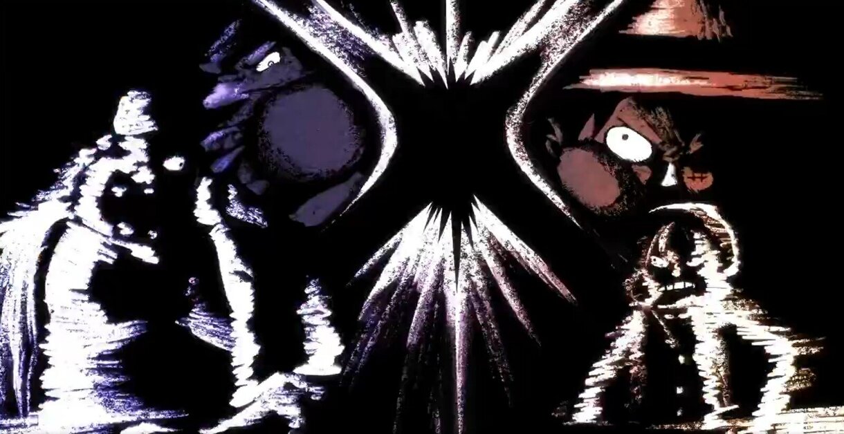 impact frame de una animación fan de one piece