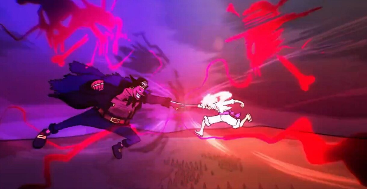 impact frame de una animación fan de one piece