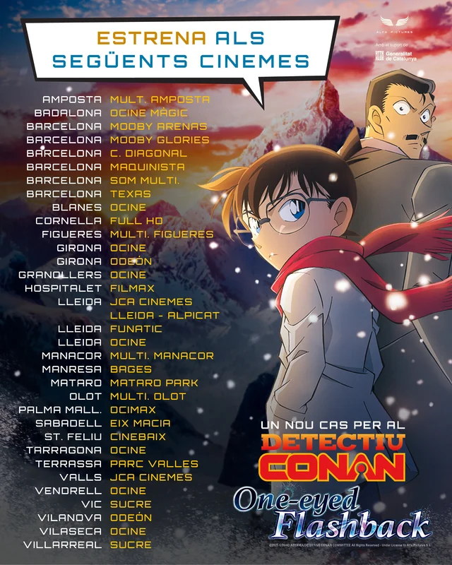 Detective Conan One-Eyed Flashback listado cines españa