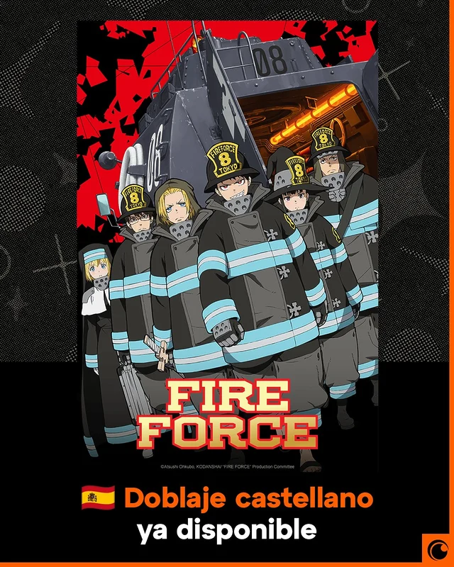 Fire Force doblaje en castellano Crunchyroll