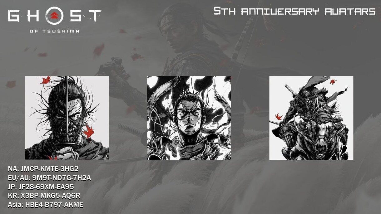 Sucker Punch celebra los 5 años de Ghost of Tsushima con estos avatares gratis en PSN: así puedes conseguirlo
