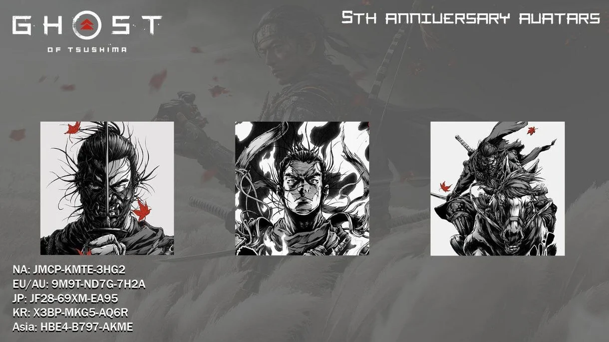 Sucker Punch celebra los 5 años de Ghost of Tsushima con estos avatares gratis en PSN: así puedes conseguirlo