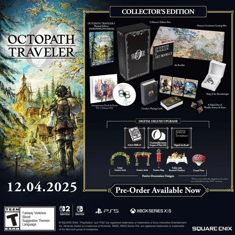 Así es la edición coleccionista de Octopath Traveler 0, aunque hay una gran pega