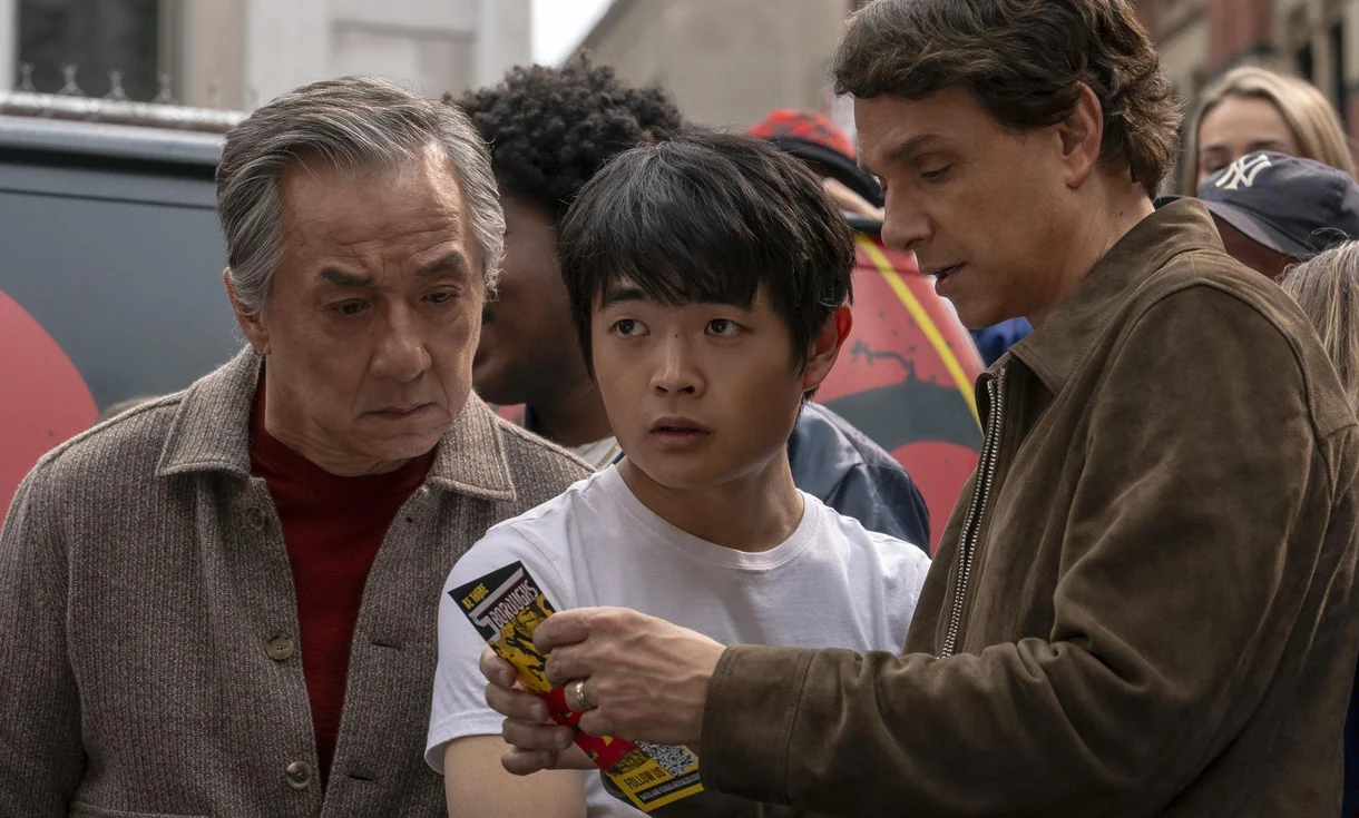 Protagonistas de Karate Kid LEgends: Jackie Chan, Beng WAng y Ralph Macchio