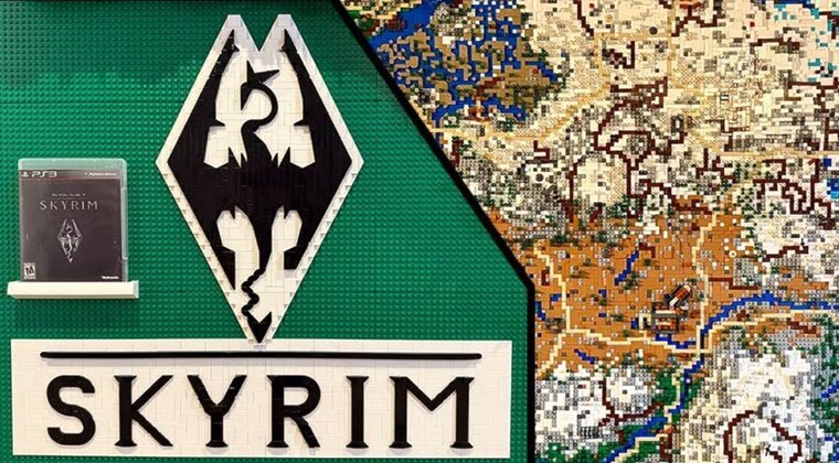 Imagen de Un empleado de Bethesda recrea el mapa de Skyrim con más de 70.000 piezas de LEGO tras 3 años de trabajo