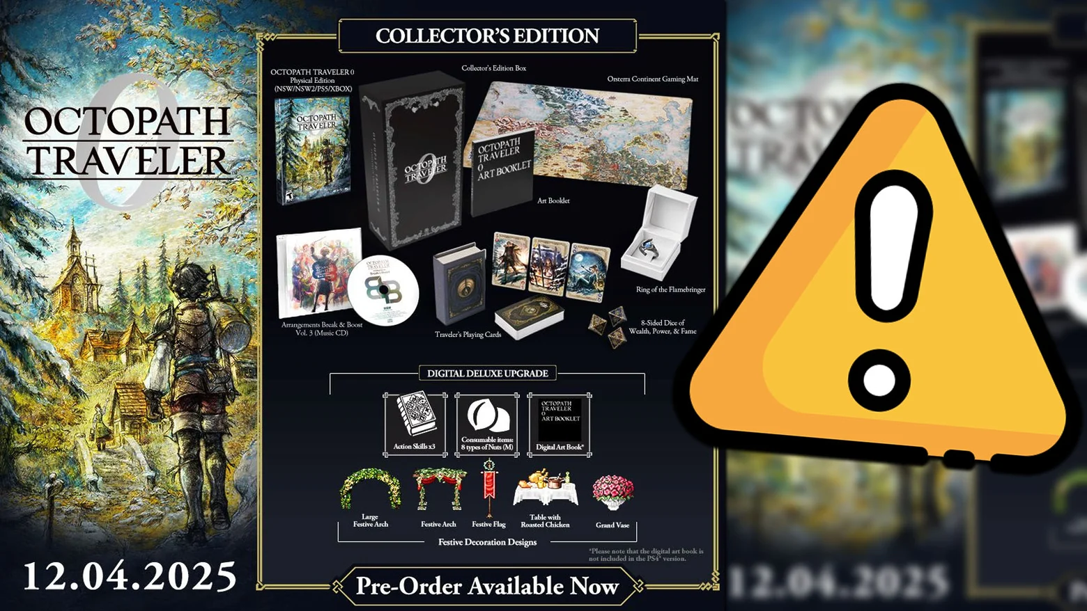 Así es la edición coleccionista de Octopath Traveler 0, aunque hay una gran pega