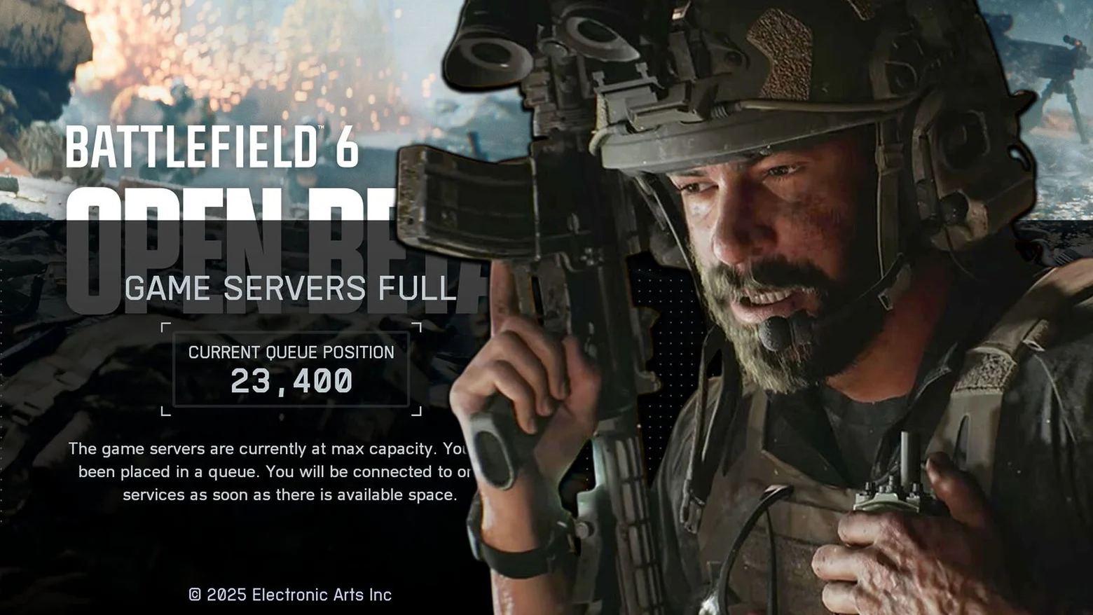 Battlefield 6 lo está petando en usuarios y lo gracioso es que su beta no ha salido a la luz