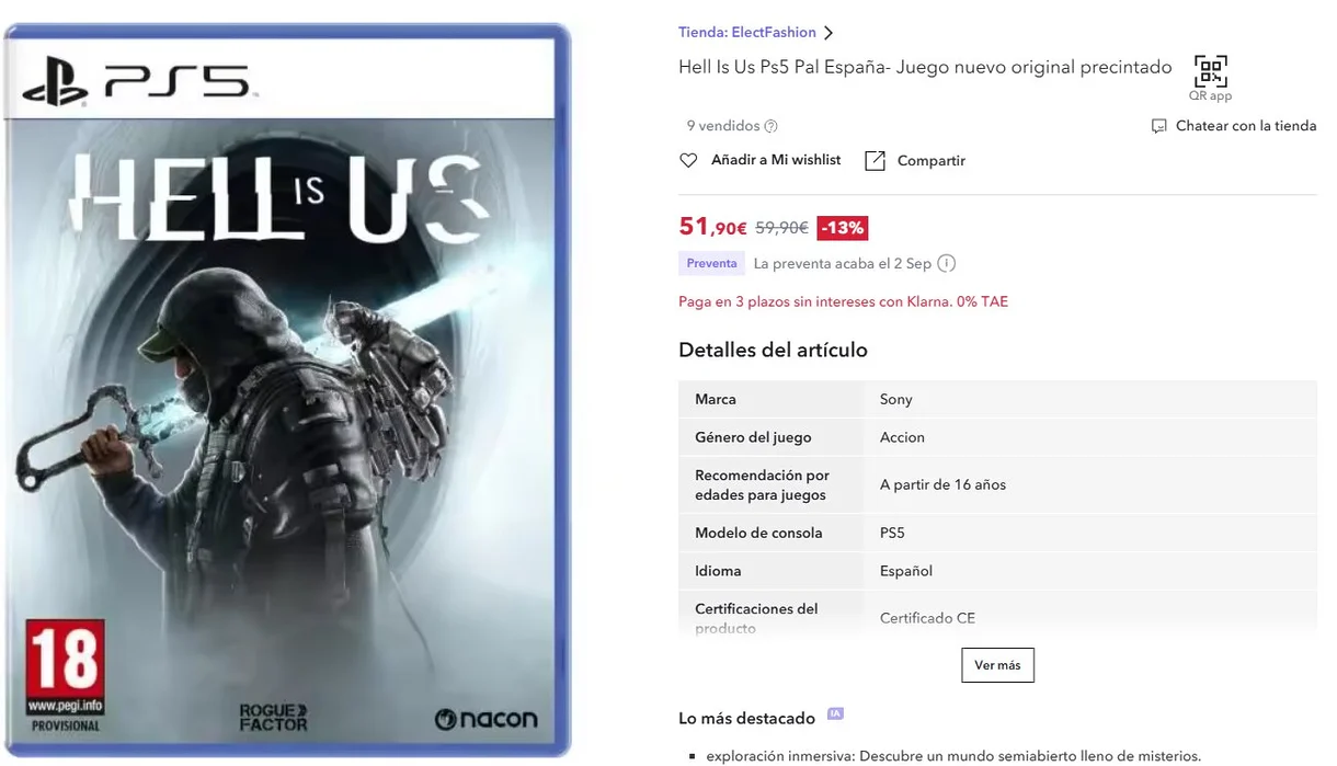 Reserva HELL IS US 