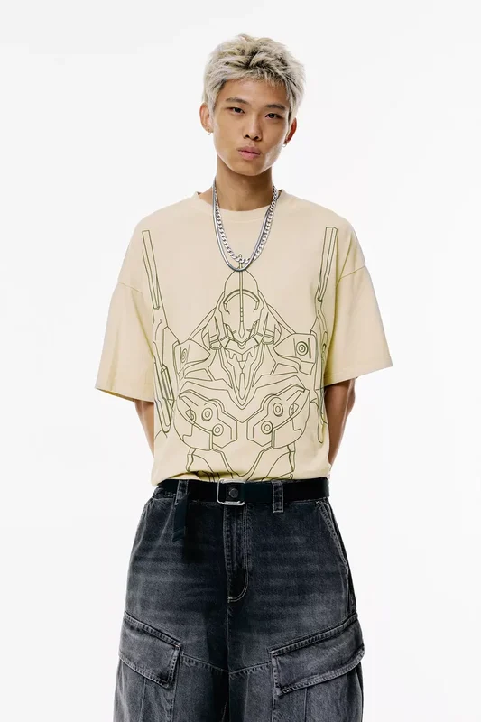 evangelion camiseta pull & bear