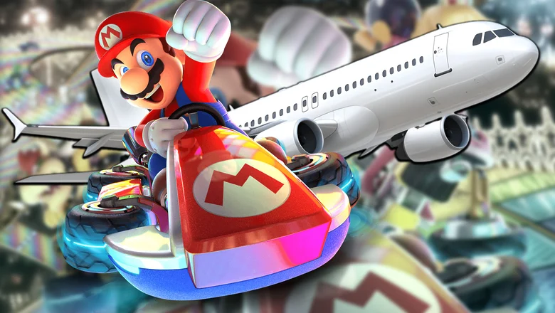 Dos chicos "hackean" las pantallas del avión y forman un torneo de Mario Kart en pleno vuelo