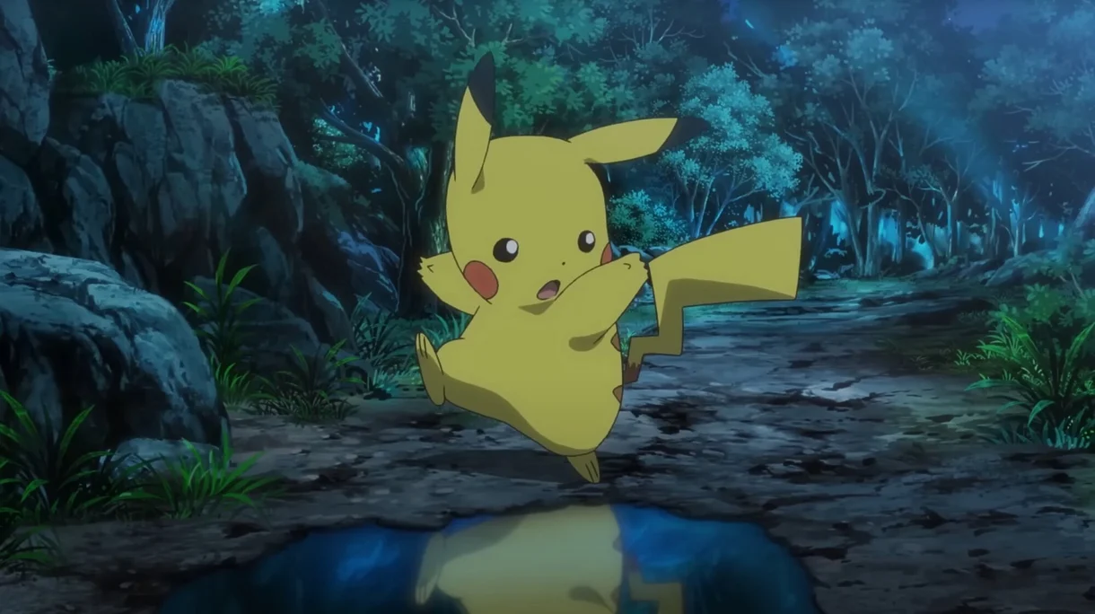 Anime Pokemon Pikachu recien evolucionado