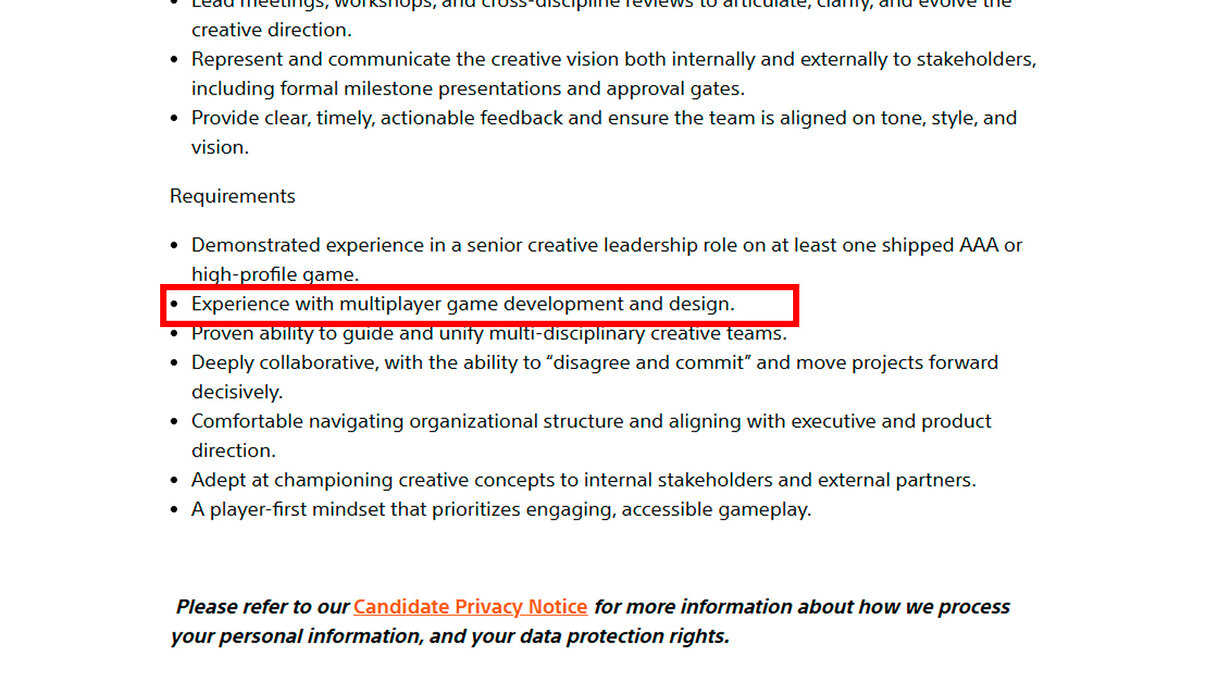 Nueva oferta de empleo de Bend Studio