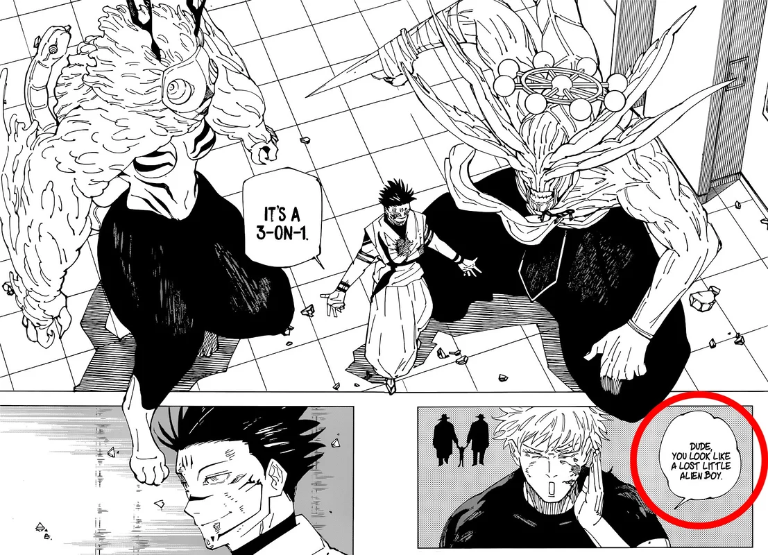 Sukuna y Gojo "alien"